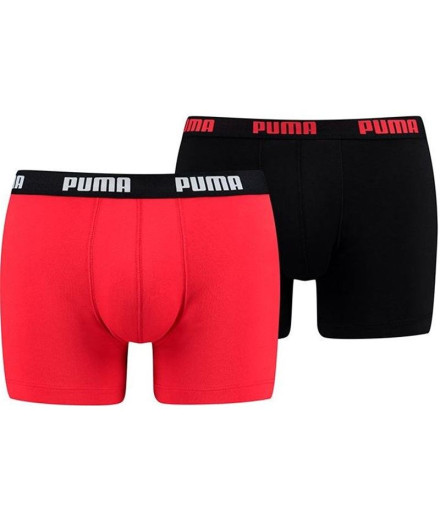 Slip Puma Basic Boxer 2P Homme Rouge