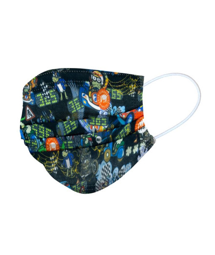 Mascarilla Higiénica Colección Want-You Kukuxumusu Coches