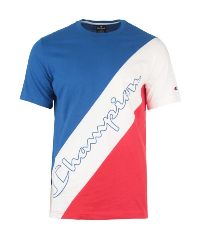 T-shirt Sportswear Champion Manches courtes Bleu-Rouge