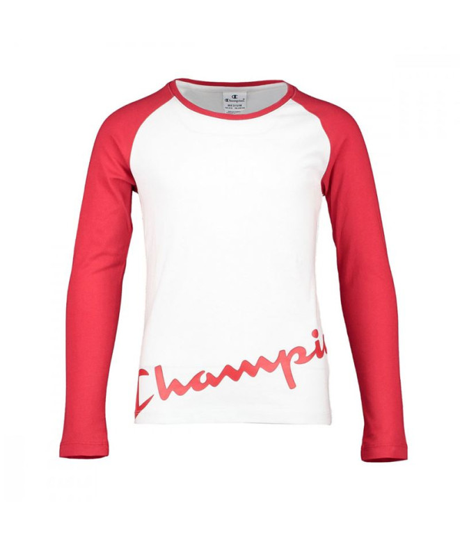 Camisola Sportswear Champion Manga comprida branco-vermelho