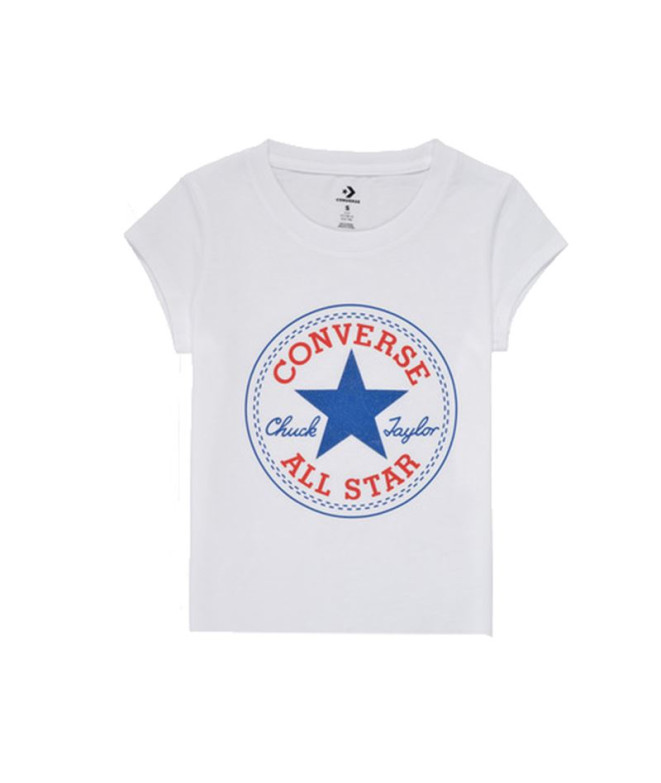 T-shirt Converse Timeless Chuck Patch Girl Blanc