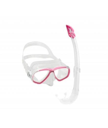 Kit de Snorkel Cressi Sub PERLA TRANSP. ROSA