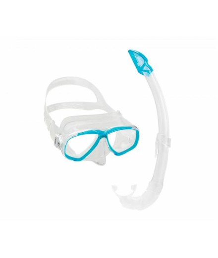 Kit de Snorkel Cressi Sub Perla Transparente Água-marinha