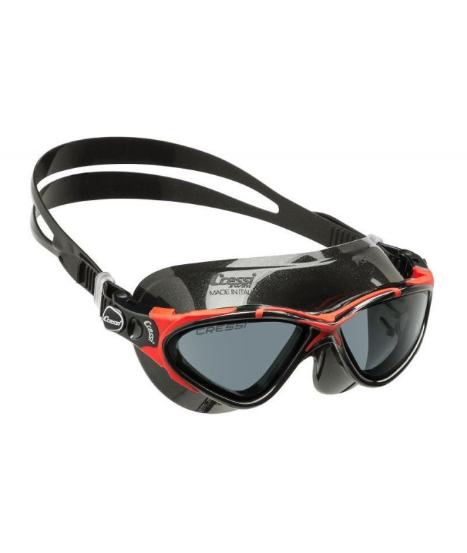 Gafas de Natación de Natación Cressi Sub Planet Dark Negro-Rojo Ahumada