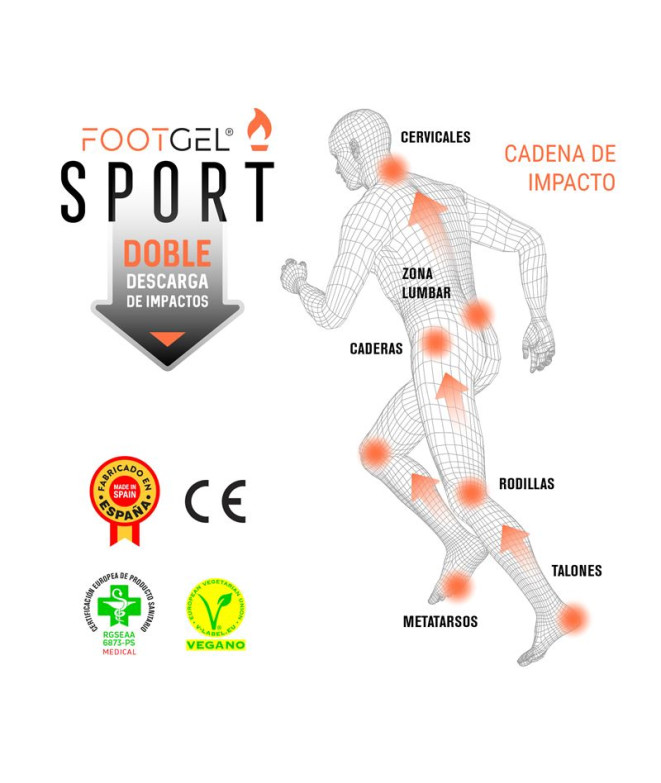 Plantilla Footgel Sport Naranjo