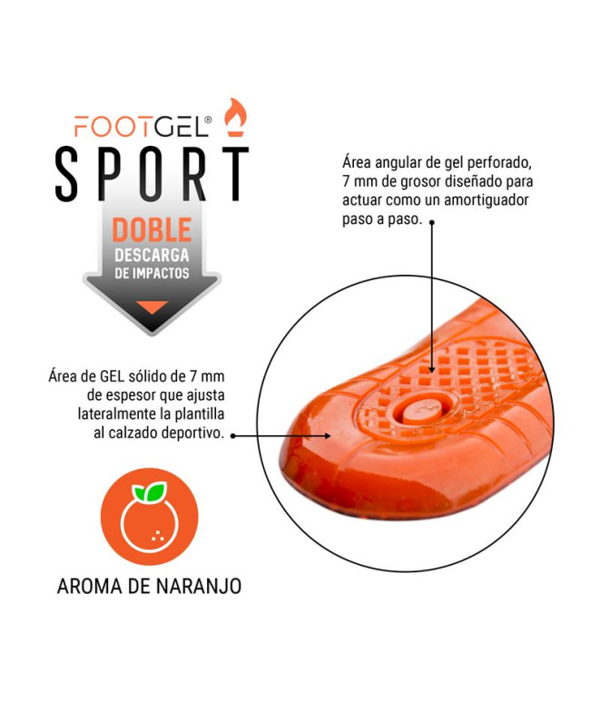 Plantilla Footgel Sport Naranjo