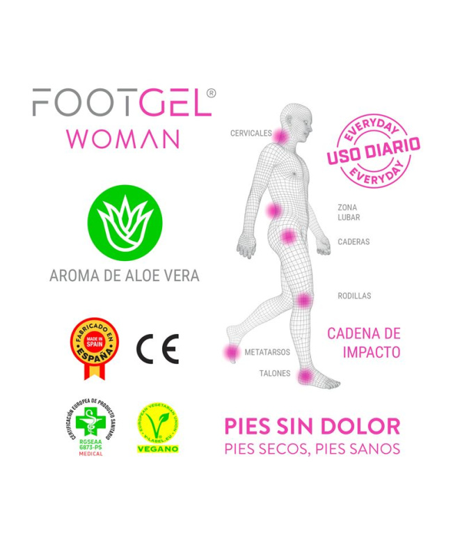 Modelo Footgel de uso diário Aloé Vera