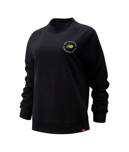 Camiseta New Balance Essentials Athletic Club Crew Preto