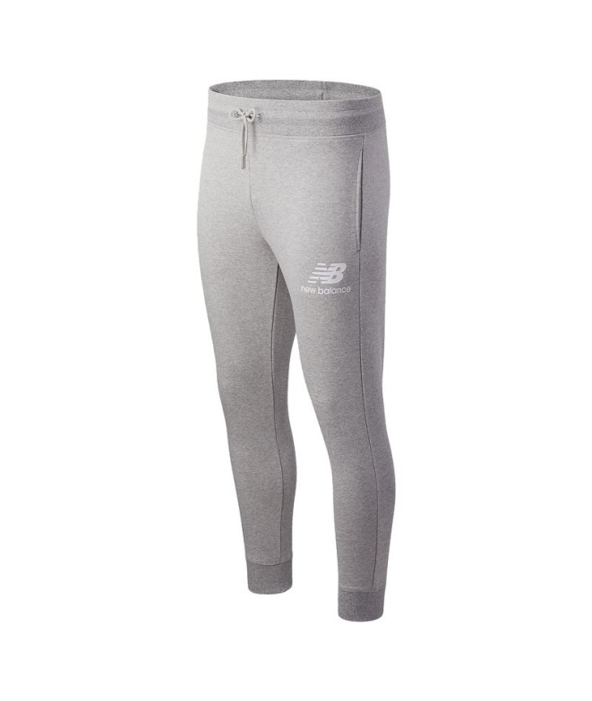 Pantalons New Balance Essential Stack Logo Gris