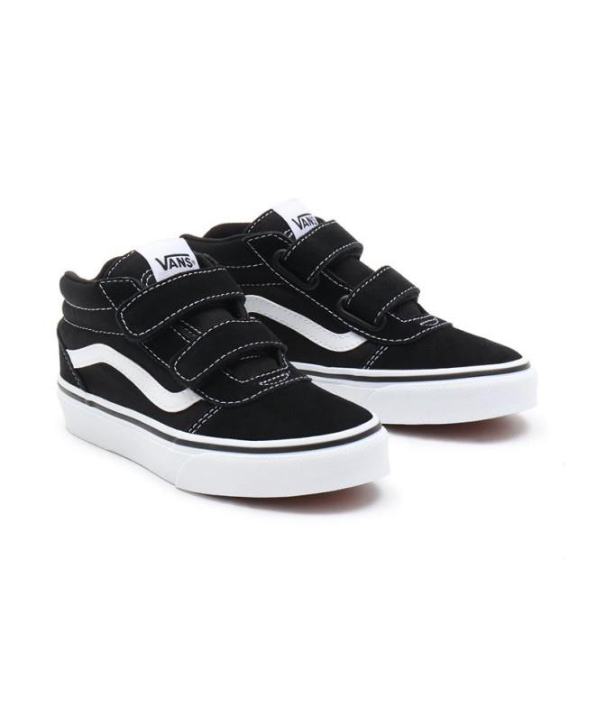 Chaussures Vans Ward Mid V YT Suede Canvas Black