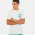 Camiseta The North Face Fine branco/azul Homem