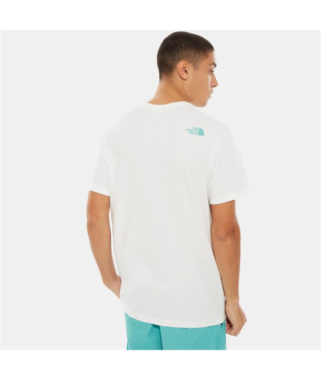 T-shirt The North Face Fine blanc/bleu Homme