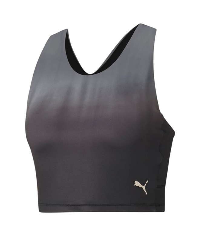 Puma Studio Ombre Racerba Preto Top curto de treino