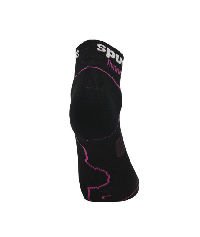 Meias Spuqs Coolmax Cushion Preto-Rosa