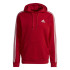Sweat adidas avec capuche Essentials Fleece 3-Stripes M Rouge