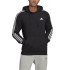 Moletom adidas com capuz Essentials 3-Stripes M Preto