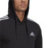 Moletom adidas com capuz Essentials 3-Stripes M Preto