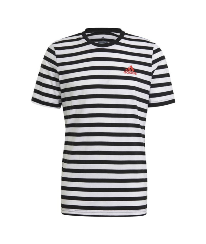 Camiseta adidas Essentials Stripey Embroidered Logo M