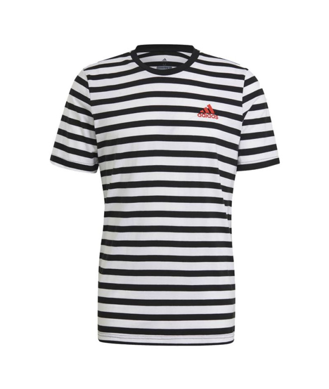 T-shirt adidas Essentials Stripey Embroidered Logo M