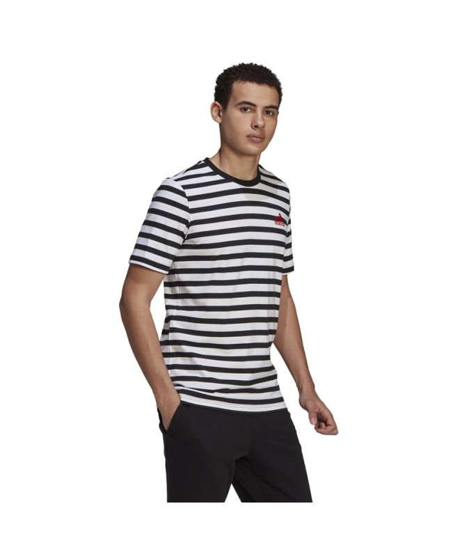 T-shirt adidas Essentials Stripey Brodé Logo M