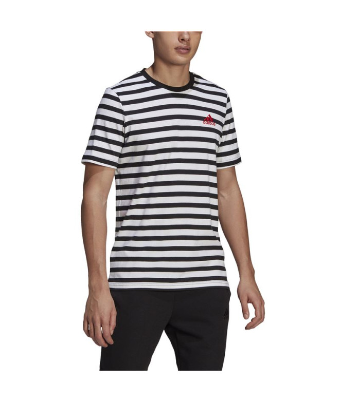 T-shirt adidas Essentials Stripey Brodé Logo M
