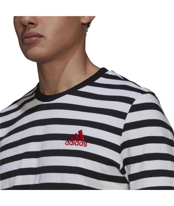 T-shirt adidas Essentials Stripey Brodé Logo M