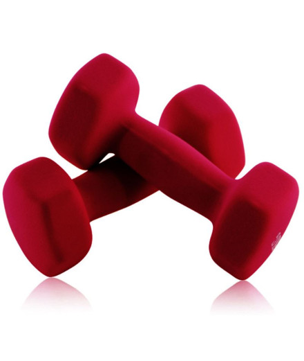 Fitness Joluvi Halteres 2,5 kg Vermelho